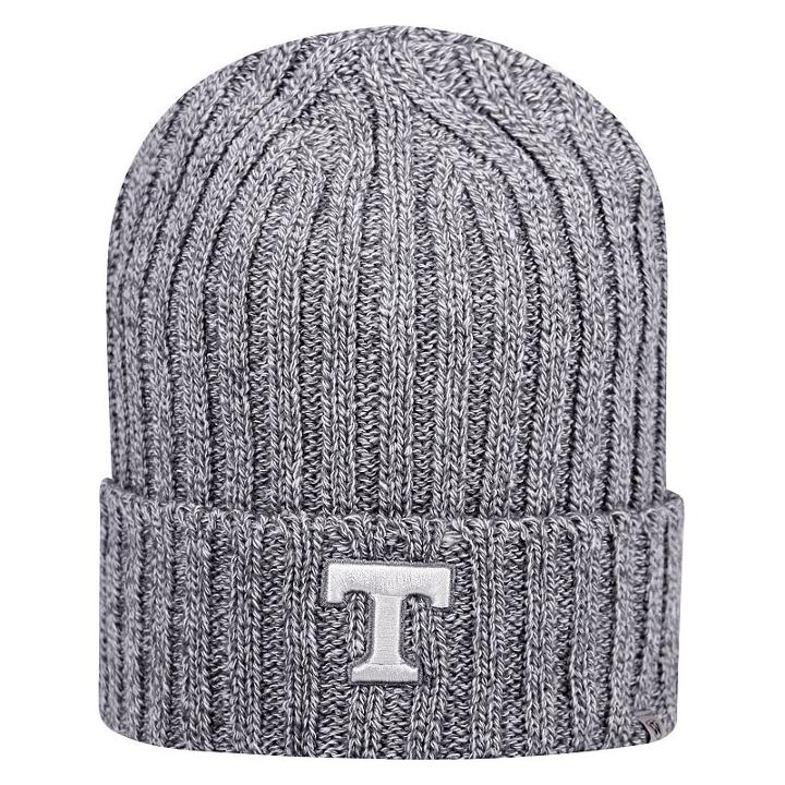 Adult Top Of The World Tennessee Volunteers Two Below Beanie, Med Grey