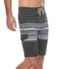 Men's Trinity Collective Quadrant Modern-fit Engineer Striped Board Shorts, Size: 32, Black