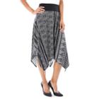 Women's Ab Studio Geometric Handkerchief Skirt, Size: Xlrg Av/rg, Ovrfl Oth