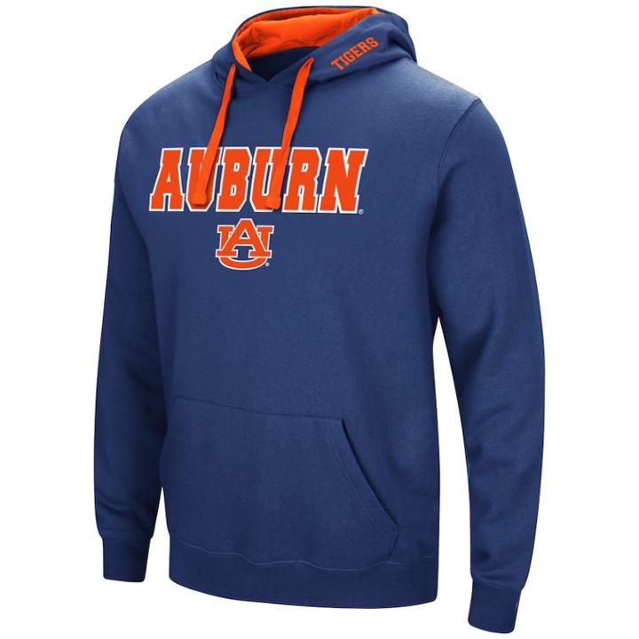Men's Auburn Tigers Pullover Fleece Hoodie, Size: Xl, Dark Blue