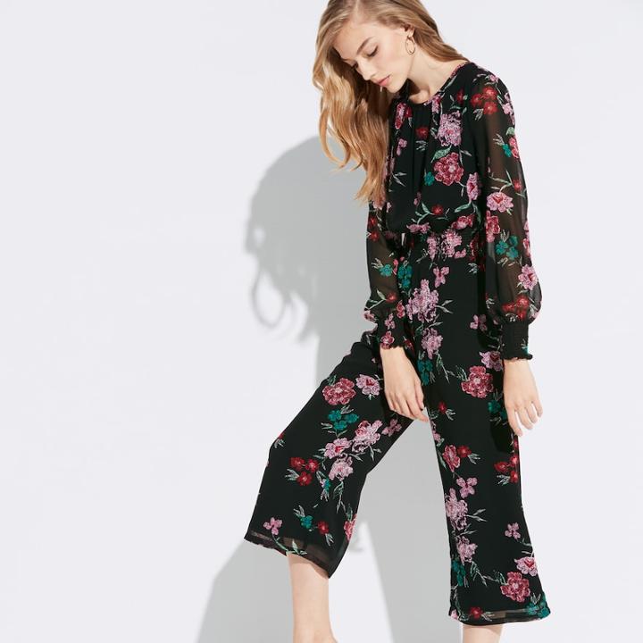 K/lab Floral Jumpsuit, Teens, Size: Small, Black