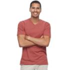 Men's Sonoma Goods For Life&trade; Flexwear V-neck Tee, Size: Small, Drk Orange