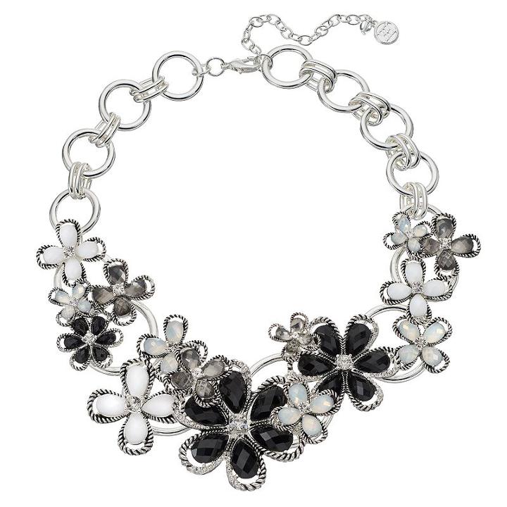 Dana Buchman Black Flower Statement Necklace, Women's