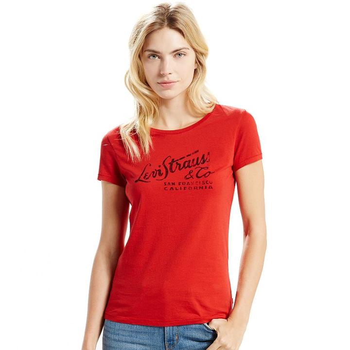 Women's Levi's Logo Graphic Tee, Size: Medium, Red