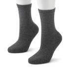 Sonoma Goods For Life&trade; 2-pk. Cushion Sole Crew Socks, Women's, Size: 9-11, Dark Grey