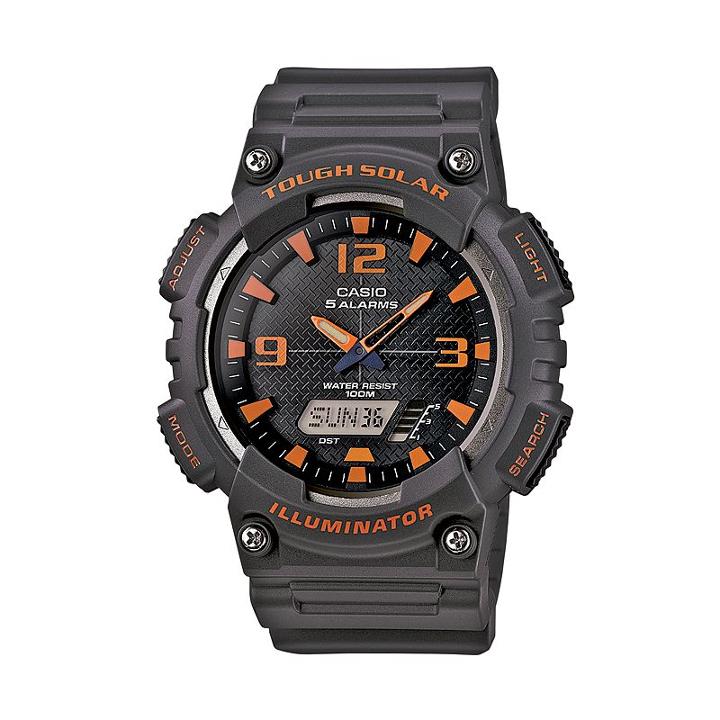 Casio Men's Tough Solar Illuminator Analog & Digital Watch, Grey