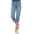 Women's Croft & Barrow&reg; Cuffed Jean Capris, Size: 8, Light Blue
