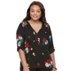 Juniors' Plus Size Candie's&reg; Strappy Shoulder Top, Teens, Size: 2xl, Black