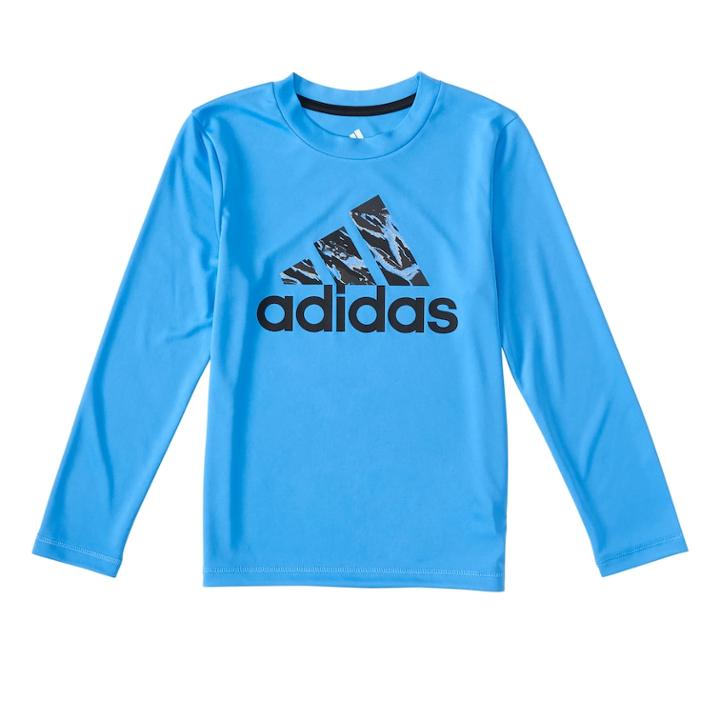 Boys 4-7x Adidas Logo Tee, Size: 4, Brt Blue