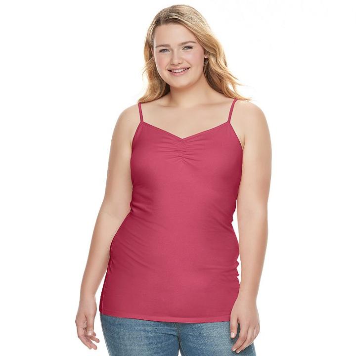 Juniors' Plus Size So&reg; Solid Tunic Camisole, Girl's, Size: 2xl, Pink