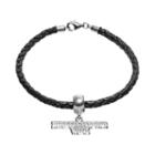 Insignia Collection Sterling Silver & Leather Firefighter's Wife Charm Bracelet, Women's, Size: 7.5, Multicolor