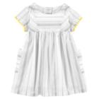 Baby Girl Oshkosh B'gosh&reg; Striped Babydoll Dress, Size: 12-18 Month, Grey (metallic)