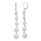 Simply Vera Vera Wang White Linear Drop Earrings, Women's