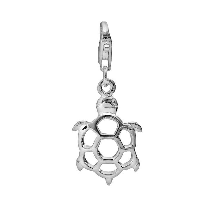 Personal Charm Sterling Silver Openwork Turtle Charm, Women's, Grey