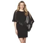 Petite Chaps Sequin Popover Sheath Dress, Women's, Size: 14 Petite, Black
