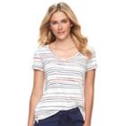 Women's Sonoma Goods For Life&trade; Print Surplice Tee, Size: Xl, Med Red