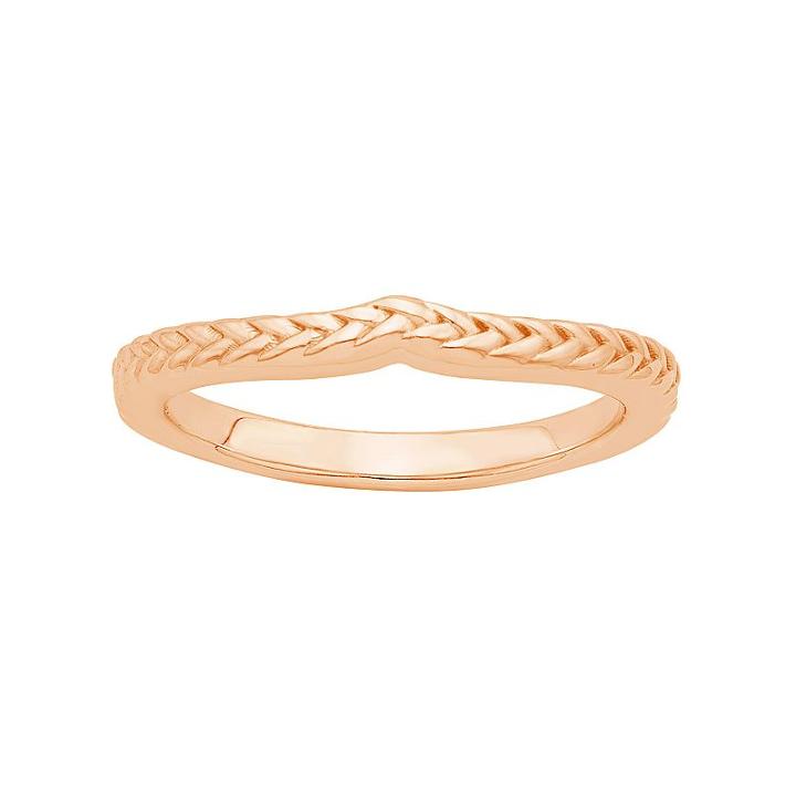Love 360 14k Gold Wedding Ring, Adult Unisex, Size: 7, Pink