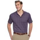 Big & Tall Van Heusen Flex Classic-fit Windowpane Polo, Men's, Size: Xl Tall, Purple