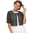 Women's Nina Leonard Lace Shrug, Size: Large, Black
