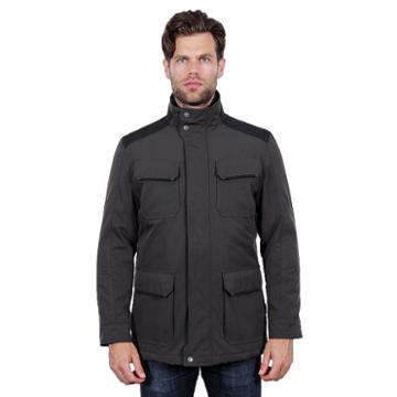 Men's Tahari Elements Microtech Bonded Military Jacket, Size: Xl, Grey (charcoal)