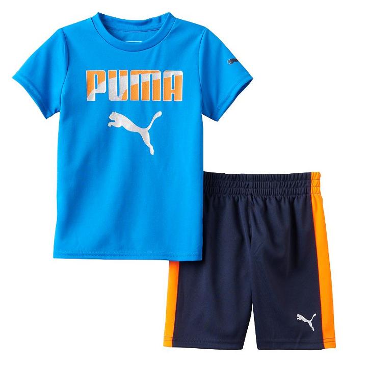 Boys 4-7 Puma Graphic Performance Tee & Shorts Set, Boy's, Size: 6, Blue Other
