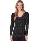 Women's Cuddl Duds Softwear V-neck Top, Size: Xs, Oxford