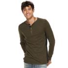 Big & Tall Rock & Republic Pieced Henley Top, Men's, Size: Xxl Tall, Dark Green