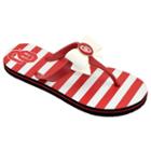 Women's College Edition Oklahoma Sooners Bow Flip-flops, Size: Small, Dark Red