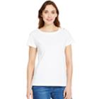 Women's Izod Button-shoulder Solid Tee, Size: Small, White