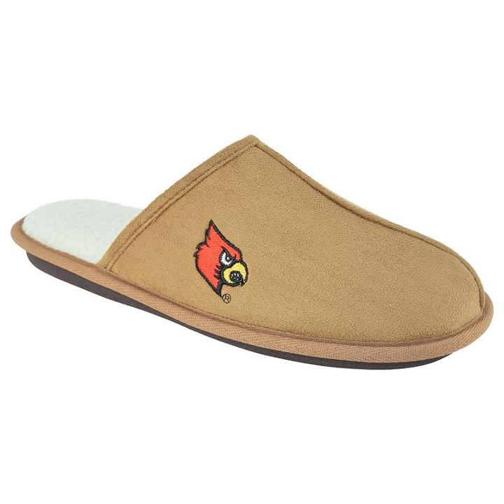 Men's Louisville Cardinals Scuff Slipper Shoes, Size: Small, Brown
