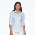 Women's Apt. 9&reg; Essential Wrinkle-resistant Shirt, Size: 12, Med Blue