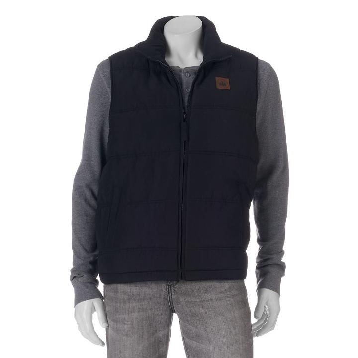 Big & Tall Field & Stream Puffer Vest, Men's, Size: Xxl Tall, Black