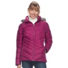 Women's Columbia Icy Heights Hooded Down Puffer Jacket, Size: Medium, Brt Purple