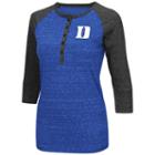 Women's Campus Heritage Duke Blue Devils 3/4-sleeve Henley Tee, Size: Medium (navy)