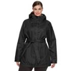 Plus Size Columbia Spring Run Hooded Trench Jacket, Women's, Size: 1xl, Grey (charcoal)