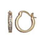 Primrose 14k Gold Over Silver Cubic Zirconia Hoop Earrings, Women's