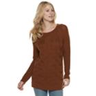Women's Sonoma Goods For Life&trade; Twist Cable-knit Sweater, Size: Small, Med Brown