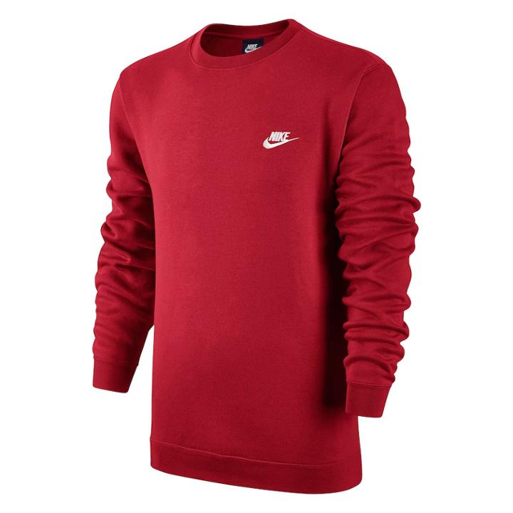 Men's Nike Club Crew Fleece, Size: Medium, Dark Pink