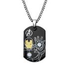 The Avengers Stainless Steel Two Tone Iron Man Dog Tag Necklace - Men, Grey