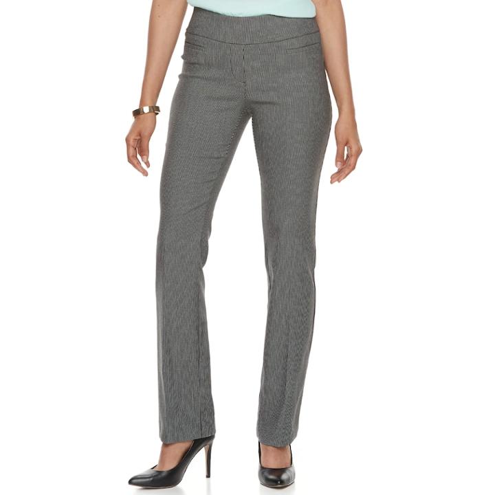 Women's Apt. 9&reg; Brynn Pull-on Bootcut Dress Pants, Size: 14, Black