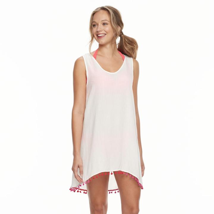 Women's Portocruz High-low Cover-up Tunic, Size: Xxl, White