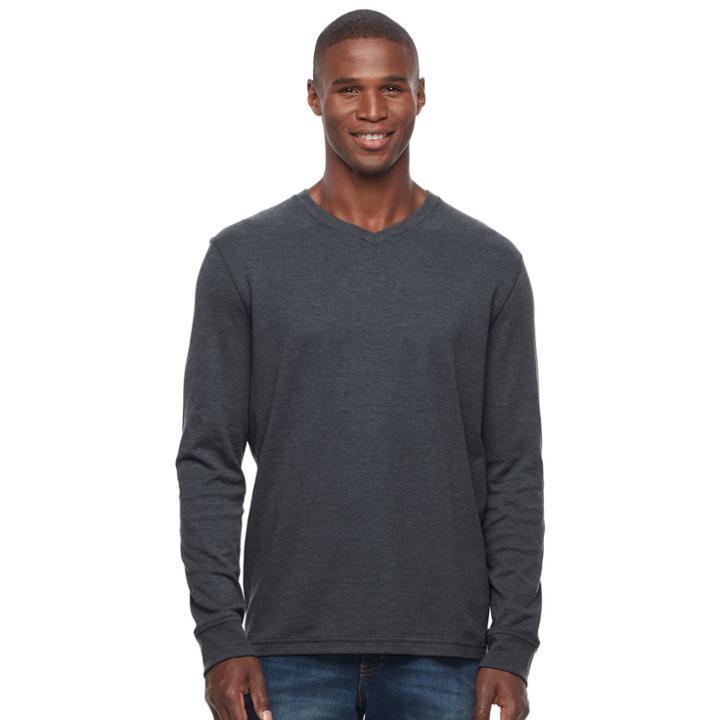 Men's Croft & Barrow&reg; Classic-fit Stretch Performance V-neck Tee, Size: Xl, Blue (navy)