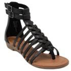 Rampage Santorini Women's Gladiator Sandals, Size: Medium (7.5), Black