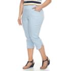 Plus Size Briggs Pull-on Capris, Women's, Size: 16 W, Blue