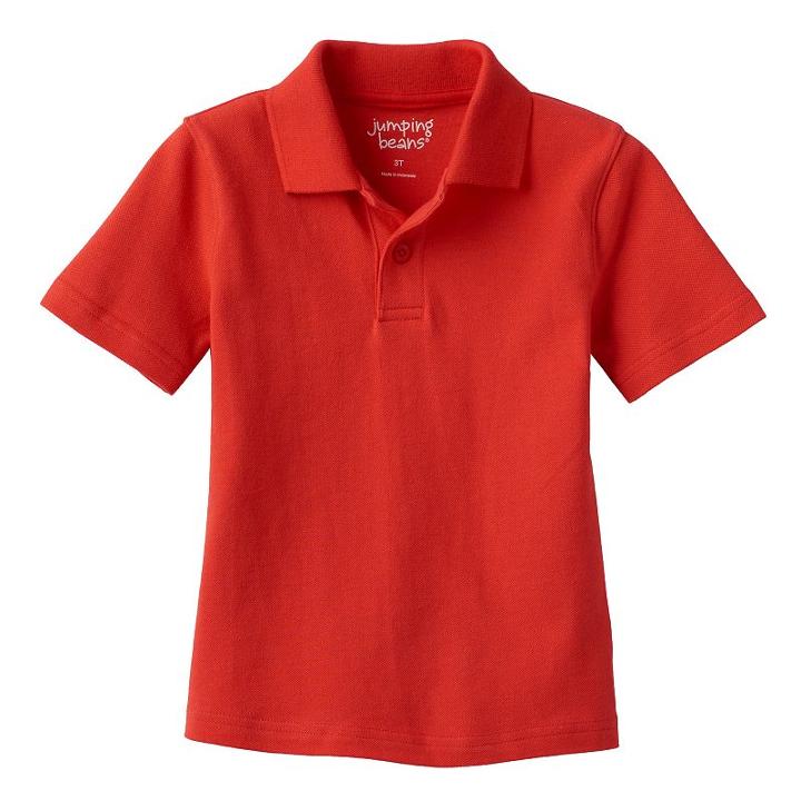 Boys 4-10 Jumping Beans&reg; Pique Short Sleeve Polo, Boy's, Size: 6, Med Red