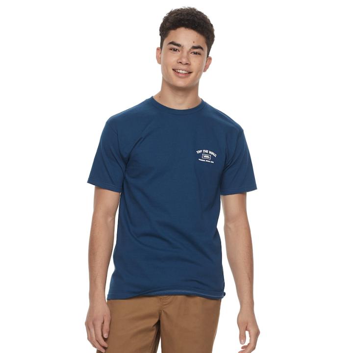 Men's Vans Rolling Home Tee, Size: Small, Dark Blue