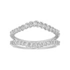14k Gold 1/2 Carat T.w. Diamond Enhancer Wedding Ring, Women's, Size: 6, White