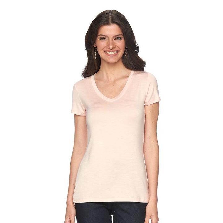 Apt. 9, Women's &reg; Essential Tee, Size: Xs, Lt Orange
