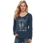Women's Sonoma Goods For Life&trade; Essential V-neck Tee, Size: Large, Dark Blue