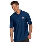 Men's Antigua New England Revolution Illusion Desert-dry Xtra-lite Tonal-striped Performance Polo, Size: Large, Blue (navy)
